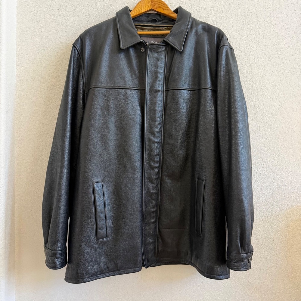 Wilsons Leather Mens XLT Black Thinsulate Ultra Insulated‎ Car Coat Jacket Tall